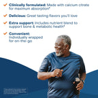 Bariatric Fusion Bariatric Calcium Supplement Chews | Calcium Citrate with Vitamin D3 Bariatric Vitamin | Sugar Free Chewable | 500mg | Lemon | 60 Count
