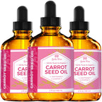 Carrot Seed Oil by Leven Rose, 100% Pure Unrefined Cold Pressed Moisturizer for Hair Skin and Nails 2 oz