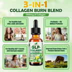 Vita PLynxera Hydrolyzed Collagen Peptides + Prebiotic & Probiotics Liquid Drops for Women, 60 Billion CFU Support Digestive Skin Hair Nails, Liquid Collagen Burn Drops
