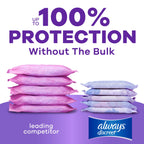 Always Discreet Adult Incontinence Pads for Women, Drier, 4 Drop Long Length, Moderate Absorbency, Pads for Bladder Control Management, Bladder Leaks, & Postpartum Pads, 54ct