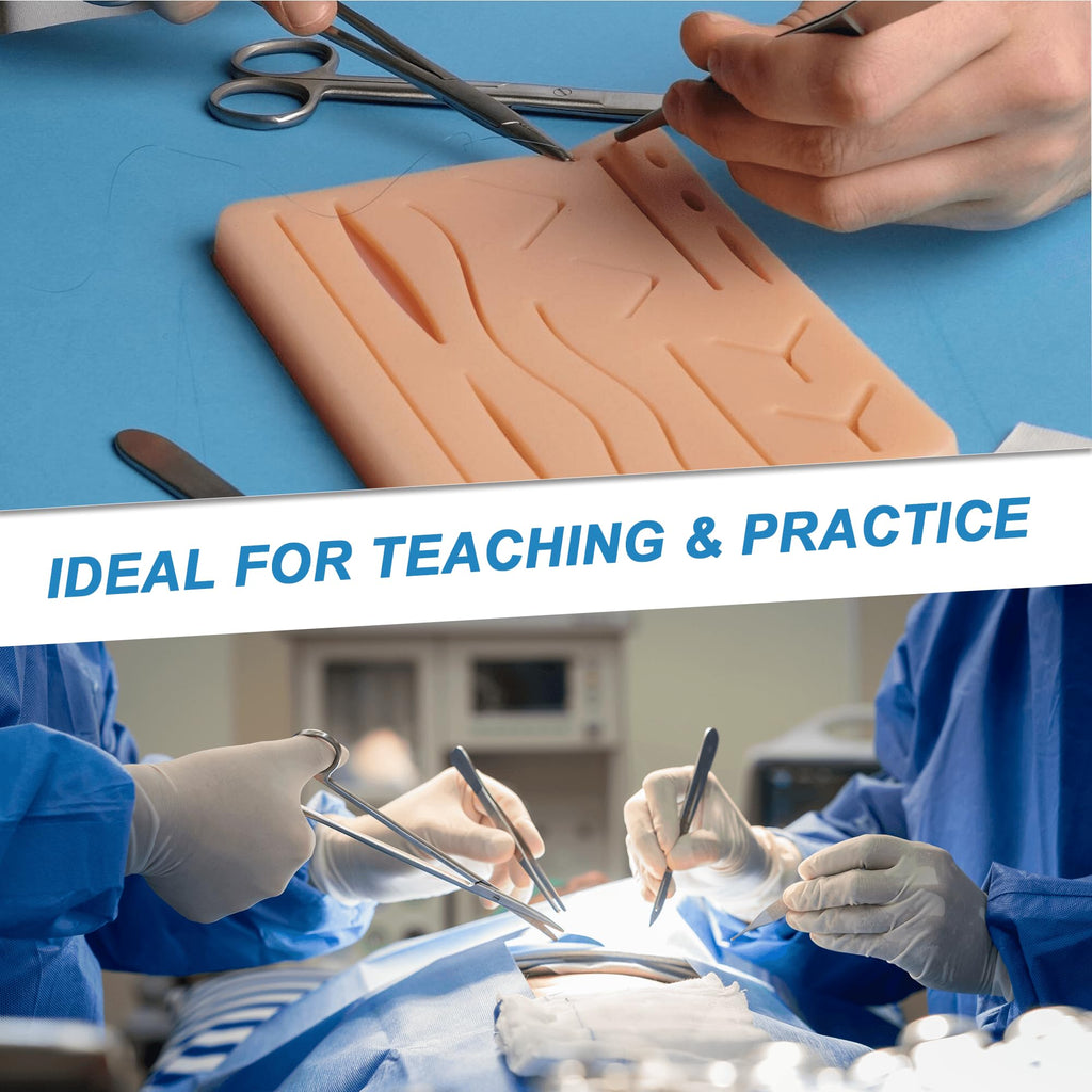 Spectabilis Suture Practice Kit,Silicone Suturing Pad with Wound Closure Trainer for Nursing,Vet and Medical School Training,Education Only.