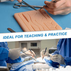Spectabilis Suture Practice Kit,Silicone Suturing Pad with Wound Closure Trainer for Nursing,Vet and Medical School Training,Education Only.
