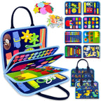 Exorany Busy Board Montessori Toys for Toddler Boy Birthday Gifts, Busy Book Sensory Learning Toys for Toddlers, Toddler Boy Airplane Car Travel Toy Educational Activities