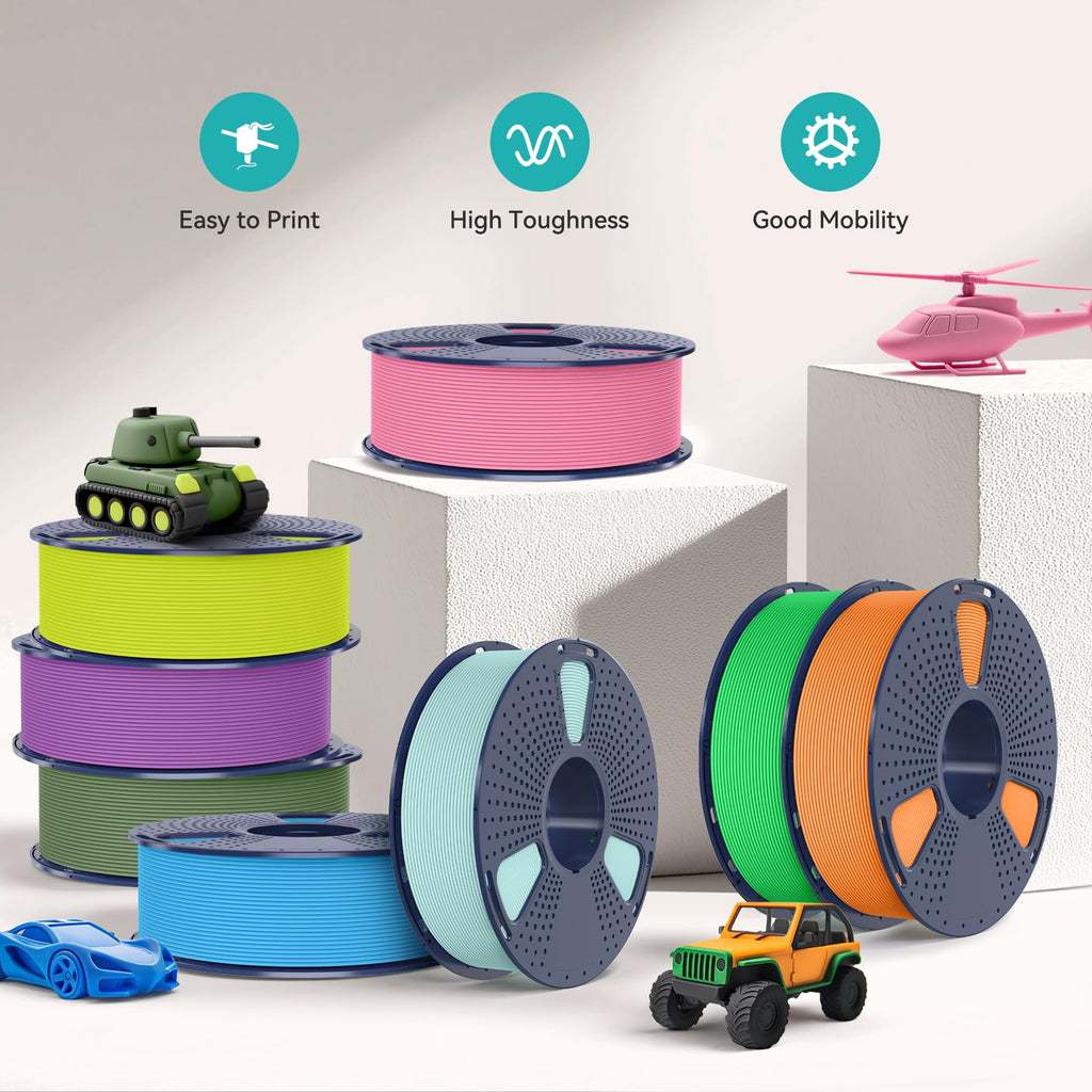 SUNLU 2KG Bundle PLA Matte 1.75mm, Matte Surface 3D Printer Filament