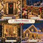 OZS Connectable 2-Pack 164Ft 400LED Christmas String Lights, Warm White