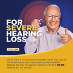 DELLONA High-Performance Hearing Aids for Seniors Severe Hearing Loss, Rechargeable with Noise Cancelling (Pair), 4 Modes - Comfort Design Ear Hearing Aid, PSAP