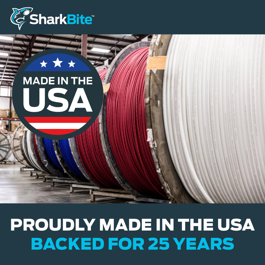 SharkBite 1/2 Inch x 5 Feet White PEX-B, Made in the USA, Pack of 10, Flexible Water Pipe Tubing for Plumbing, U860W5