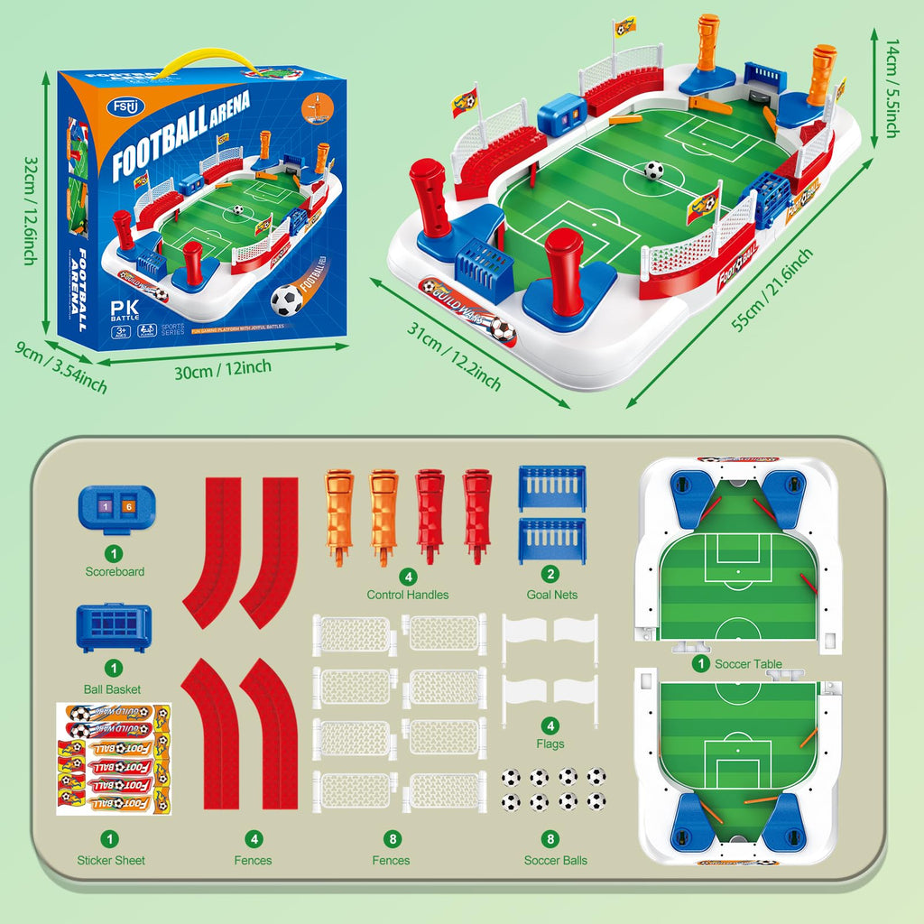 Mini Foosball Table Soccer Board Games for Kids&Adults Indoor Tabletop Football Toys Pinball Machine Family Game & Birthday Christmas Soccer Gifts for Boys 6 7 8-12 Years