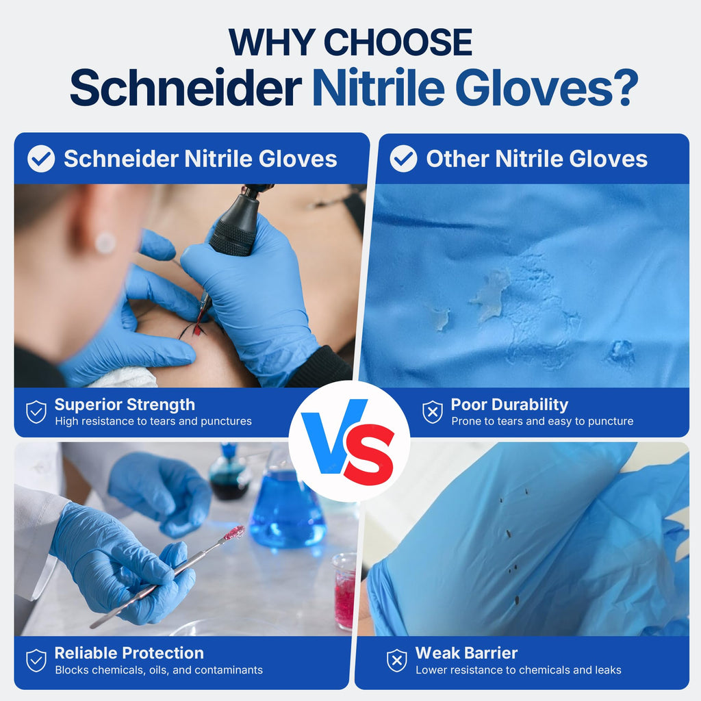 Schneider Medical Exam Glove, Gloves Disposable Latex Free, Powder Free