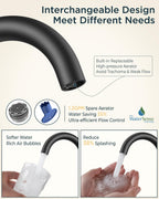 FORIOUS 4 in Black and Gold Bathroom Faucet Centerset, 2 Handle Matte Black Swivel Faucet for Bathroom Sink 2 or 3 Hole with Pop up Drain and cUPC Supply Hose, Suitable for Vanity RV Restroom
