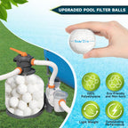 Kevsuvqin 5.0 Lbs Pool Filter Balls for Sand Filter, Reusable Eco-Friendly Sand Filter Balls (Equals 225lbs Pool Filter Sand), Pool Filter Media Balls with Wash Bag, Filter Balls for Swimming Pools
