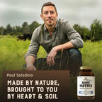 HEART & SOIL Grass Fed Bone Matrix — Supports Bone and Joint Health, Strength, and Flexibility (180 Capsules)