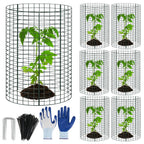 WAKCCIL 18 pcs 24"x 12" Large Plant Protectors from Animals,6 Pack Wire Cloche Cages to Keep Animal Out, Plants Cage Chicken Wire Cloche Protect Garden,Shrubs and Vegetables Protector