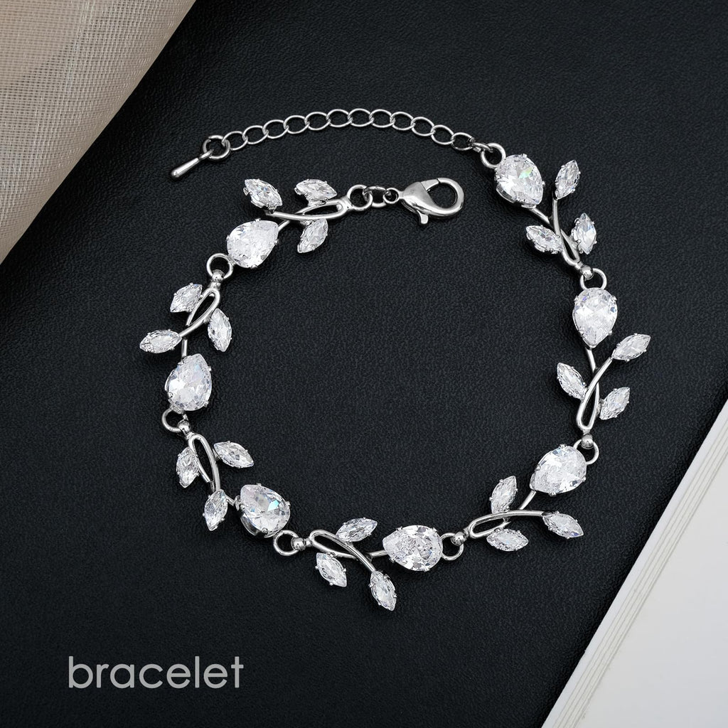 CSY Elegant Cubic Zirconia Bridal Jewelry Sets Wedding Birdes Bridesmaids