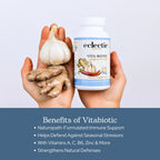 Eclectic Herb - Organic Vitabiotic Capsules | Immune Support Supplement | Natural Herbal Multivitamin Supplements | US-Grown, Non-GMO, Vegan, Whole Herb (150 CT | 750 mg)