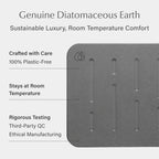Dorai Home Bath Stone – Luxury Quick-Drying Stone Bath Mat, Non-Slip Surface, Rubberized Bottom Pad, Rain Slate