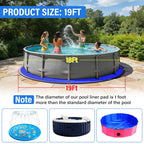 TIXANF 18FT Pool Ground Cloth, 12x12 Mesh Heavy Duty Pool Liner Pad with Anti-Aging PE, Stainless Steel Grommets, Puncture Resistant Under Mat for Above Ground Pools, Tarp for Under Pool