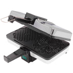Pizzelle Maker- Nonstick Electric Holiday Baker Press Makes Two 5-Inch Cookies at Once- Christmas Baking Supplies for Party- Italian Dessert Treat Making with Recipe Guide- Cookie Swap Gift for Her