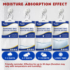 TUXIYA Moisture Absorbers 30 Pack,Hanging Closet Dehumidifier Bags,Moisture Absorbing Bags, Desiccant,Moisture Absorbing Bags for Closet,Wardrobes,Bedrooms, Bathrooms