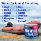 Better Boat Clear Waterproof Tape for Leaks Heavy Duty Marine Grade Seal Tape, 15 ft x 4 in, Invisible Repair, Pools, Shower, Windows