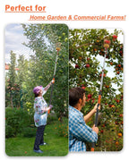 AgiiMan 28 Reach Fruit Picker with Telescopic Extension Pole, 5 to 20 FT Fruit Picker Pole Lightweight and Sturdy Aluminum Telescopic Pole, Easy to Assemble Fruit Picking Basket