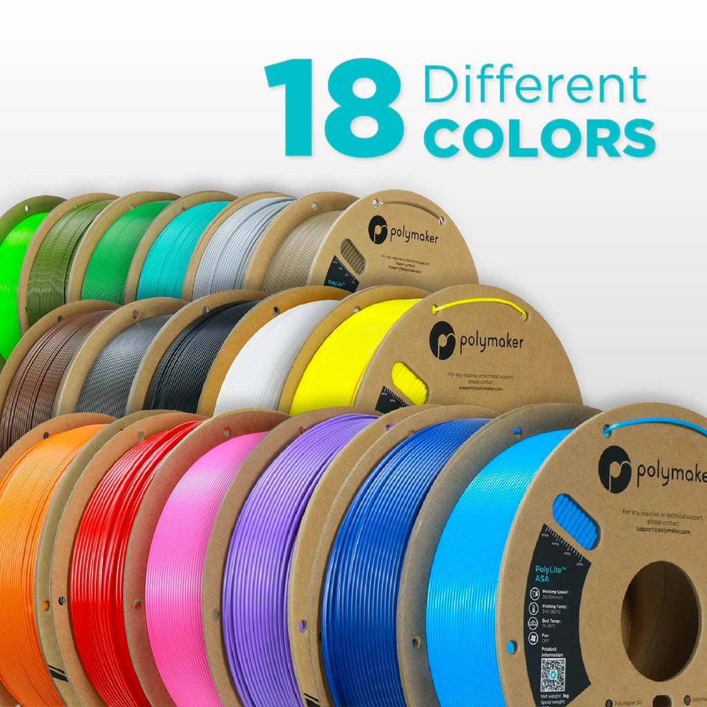 Polymaker ASA Filament 1.75mm Orange, 1kg ASA 3D Printing Filament, Heat & Weather Resistant - ASA 3D Printer Filament Perfect for Printing Outdoor Functional Parts