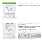 NorCal Organic - Classic Whey Protein - 100% Grass-Fed and Grass-Finished - UNFLAVORED - Lecithin-Free - 2lb Bulk