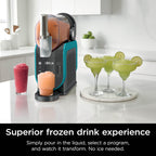 Ninja SLUSHi Professional Frozen Drink Maker with RapidChill Technology, 88 oz. Frozen Drink & Slushie Machine, 2 Preset Programs, Frozen Margaritas, and More, Premium Accents, Teal, FS299 (Renewed)