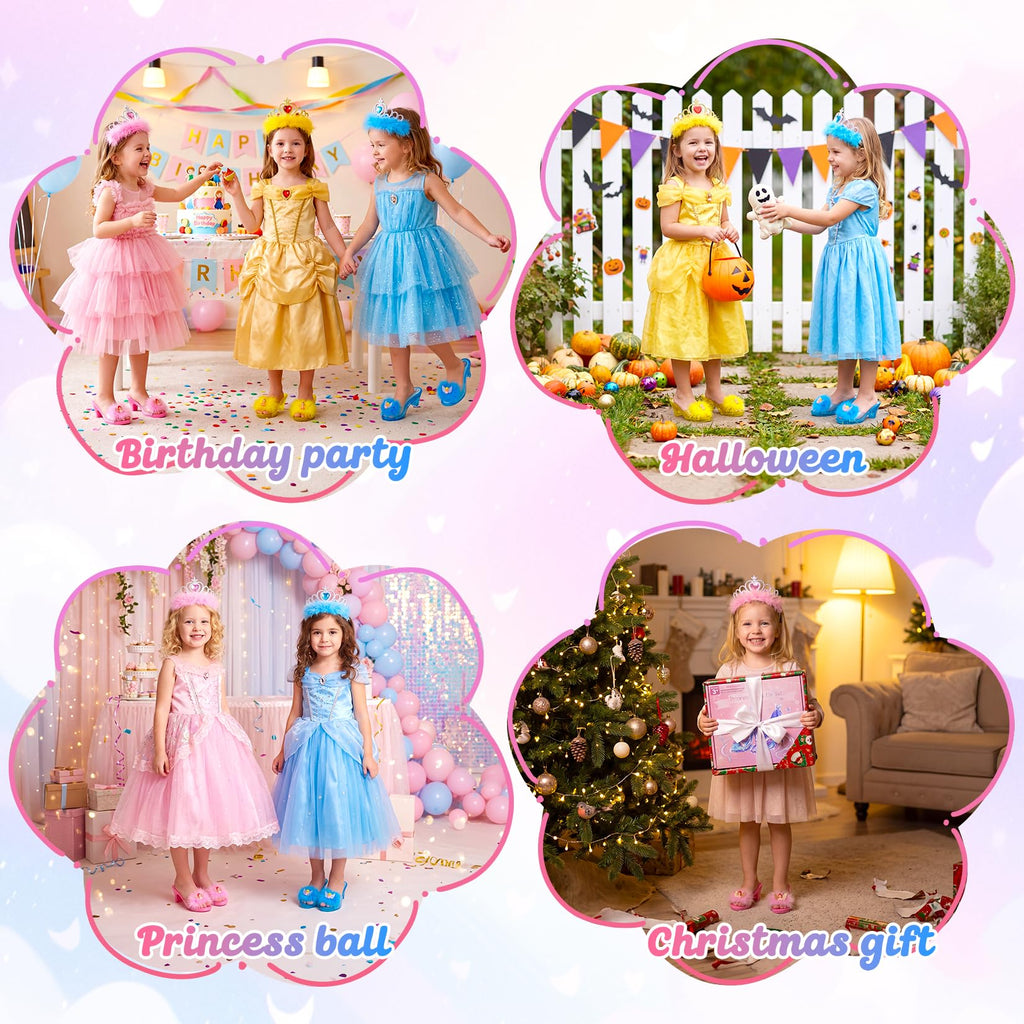 Princess Dress Up Shoes for Girls, Princess Toy Gift Set, Ages 3-6