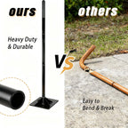Steel Tamper Tool with 48 inch Handle，10''x10'' Hand Tamper