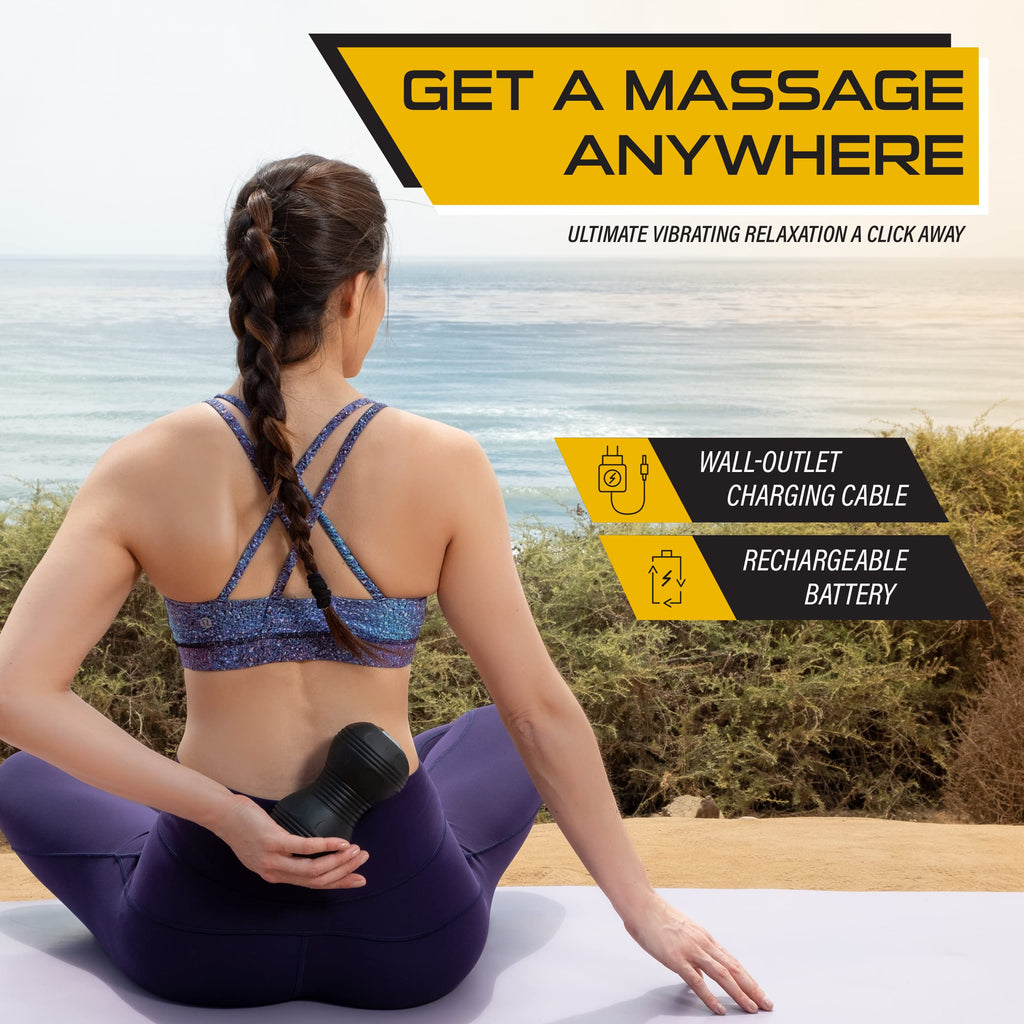 InfinityBall 4-Speed Vibrating Massage Ball - Lacrosse Balls Meet a Vibration Foam Roller! - High Intensity for Recovery, Mobility, Pliability Training & Deep Tissue Sports Therapy