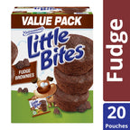 Entenmann's Little Bites Fudge Brownie Mini Muffins | 4 Pack (80 Pouches Total)