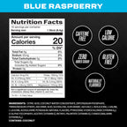 PRIME HYDRATION+ Sticks Blue Raspberry | Hydration Powder Single Serve Sticks | Electrolyte Powder On The Go | 250mg BCAAs, B Vitamins, Antioxidants | Low Sugar | Caffeine-Free | Vegan | 48 Sticks