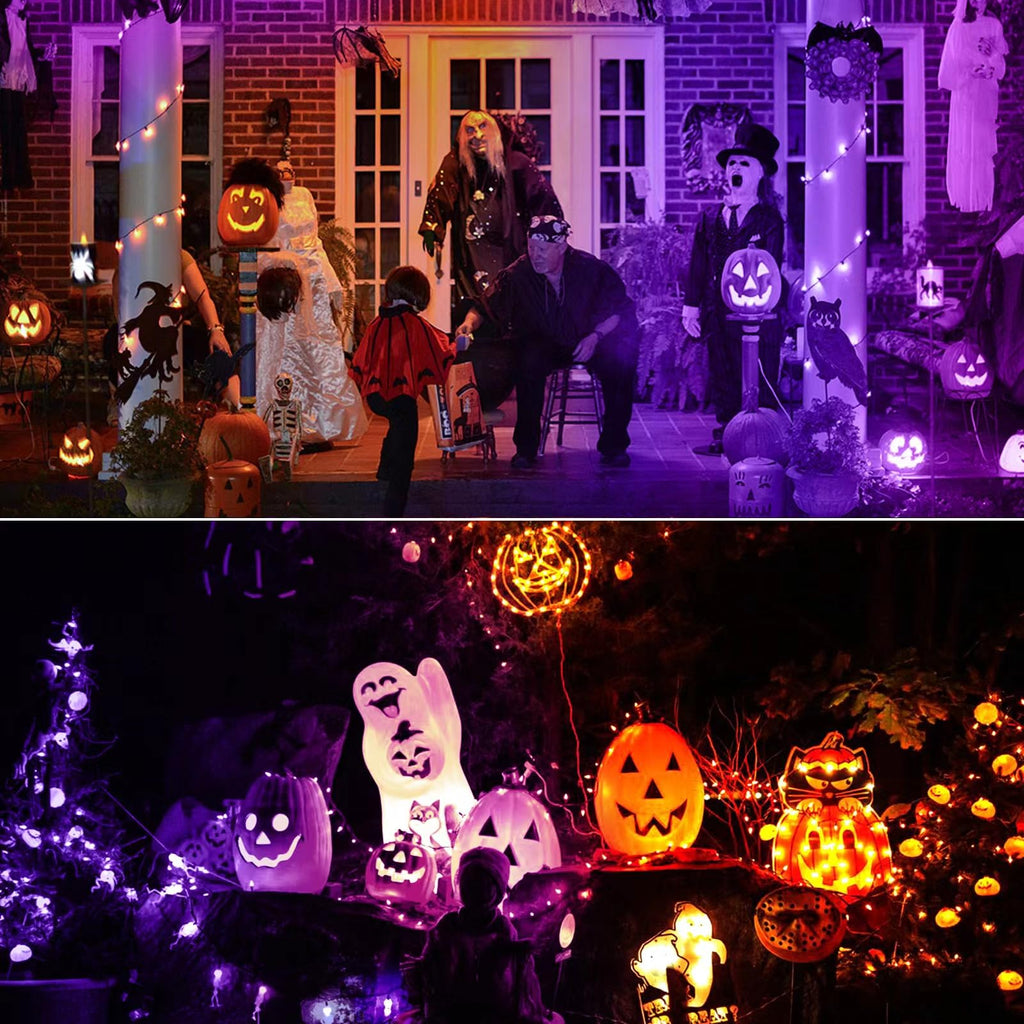 JAHEKS Purple Light Bulbs for Outdoor Porch, 9W(60W Equivalent) E26 Base LED Purple Bulb for Halloween Christmas Wedding,Party,Bar,Holiday Lighting,Home Decor, 2-Pack