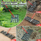 Zenhosit Lawn Leveling Rake - Lawn Leveler with 78" Adjustable Steel Handle, 30"x10" Ground Plate for Yard, Grass, Level Soil, Dirt Ground or Golf Field