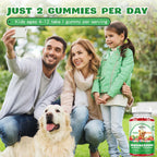 Magnesium Complex Gummies- Calm Chewable Gummies for Kids & Adults- Magnesium Glycinate Supplement-w/Omega-3, Vitamin B6, D3- Support Calm Stress Relief, Bones, Mood, Strawberry Flavor