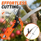 SISUPASSIE 26FT Reach Tree Trimmer, Telescoping Pole Saw with 5-20FT Extension Pole, Manual Tree Pruner Extendable for Yard, Garden, Patios