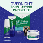 Biofreeze Day & Overnight Pain Relief Patches, Menthol Pain Patches for Arthritis & Muscle Pain Relief, Comfortable & Flexible Fabric Stays in Place, 9 Patches (6 Day, 3 Night)