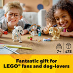 LEGO Creator 3 in 1 Adorable Dogs Building Toy Set, Gift for Dog Lovers, Featuring Dachshund, Beagle, Pug, Poodle, Husky, and Labrador Figures for Kids 7 and Up, 31137