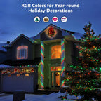Brizled Halloween Lights Outdoor, Orange Purple Tree Lights, 200 LED, 66 ft