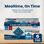 Blue Buffalo Homestyle Recipe Variety Pack Wet Dog Food, 12.5 oz, 6 ct