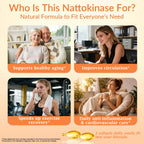 Liposomal Nattokinase 10800 FU Supplement Softgels, Ultimate 8-in-1 Nattokinase Serrapeptase Enzyme Blend w. Bromelain Curcumin CoQ10 K2 MK7 for Circulatory Heart & Digestive Spike -Men & Women