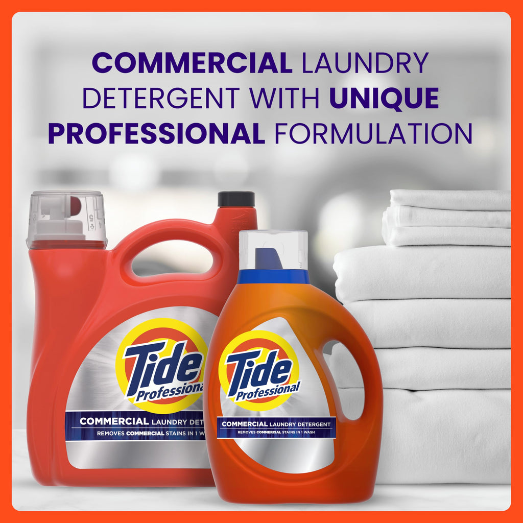 Tide PRO Laundry Detergent Liquid for Commercial Stains (170 oz, 4 pack)