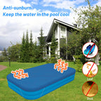 Rectangle Pool Cover, Inflatable Underground Pool Cover Dust and Rainproof Home Pools Cover, Fits 120 in x 72 in Frame Pool and Solar Cover for Garden Outdoor (10ft X 6ft)