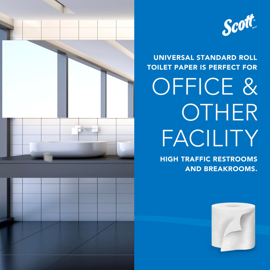 Scott Professional Standard Roll Toilet Paper, Bulk (48040), 2-Ply, Elevated Design, White, Individually Wrapped (40 Rolls of 550 Sheets, 22,000 Sheet Total)