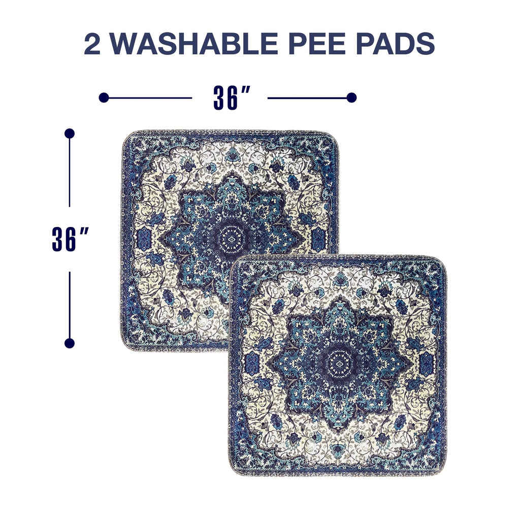 PUPIBOO Washable Pee Pads for Dogs and Cats - Super Absorbent Reusable Puppy Training Pads - 100% Waterproof, Leak-Proof & Non-Slip Whelping Pads for Pet Housebreaking