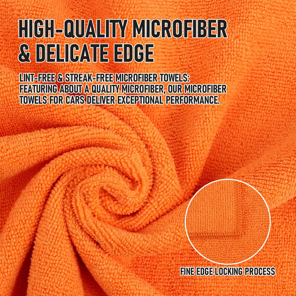 Tricol Clean Microfiber Cleaning Cloth, 16in*16in, 12 Pack Ultra-Thick Cleaning Rags, Super Absorbent, Lint Free & Streak Free Cleaning Towels for Car, House, Kitchen, Office