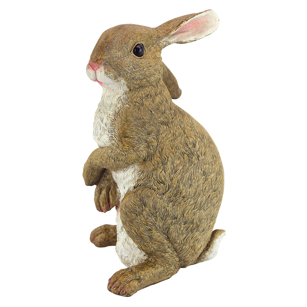 Design Toscano QM200681 Hopper the Bunny Standing Rabbit Indoor/Outdoor Garden Statue, 6 Inches Wide, 11 Inches Tall, Handcast Polyresin, Full Color Finish