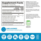 Orgain Micronized Creatine Monohydrate Lean Muscle Powder with Metabolism Blend, Unflavored, 50 Servings, Supports Muscle Strength and Brain Health, No Dairy or Soy, Gluten Free, Vegan