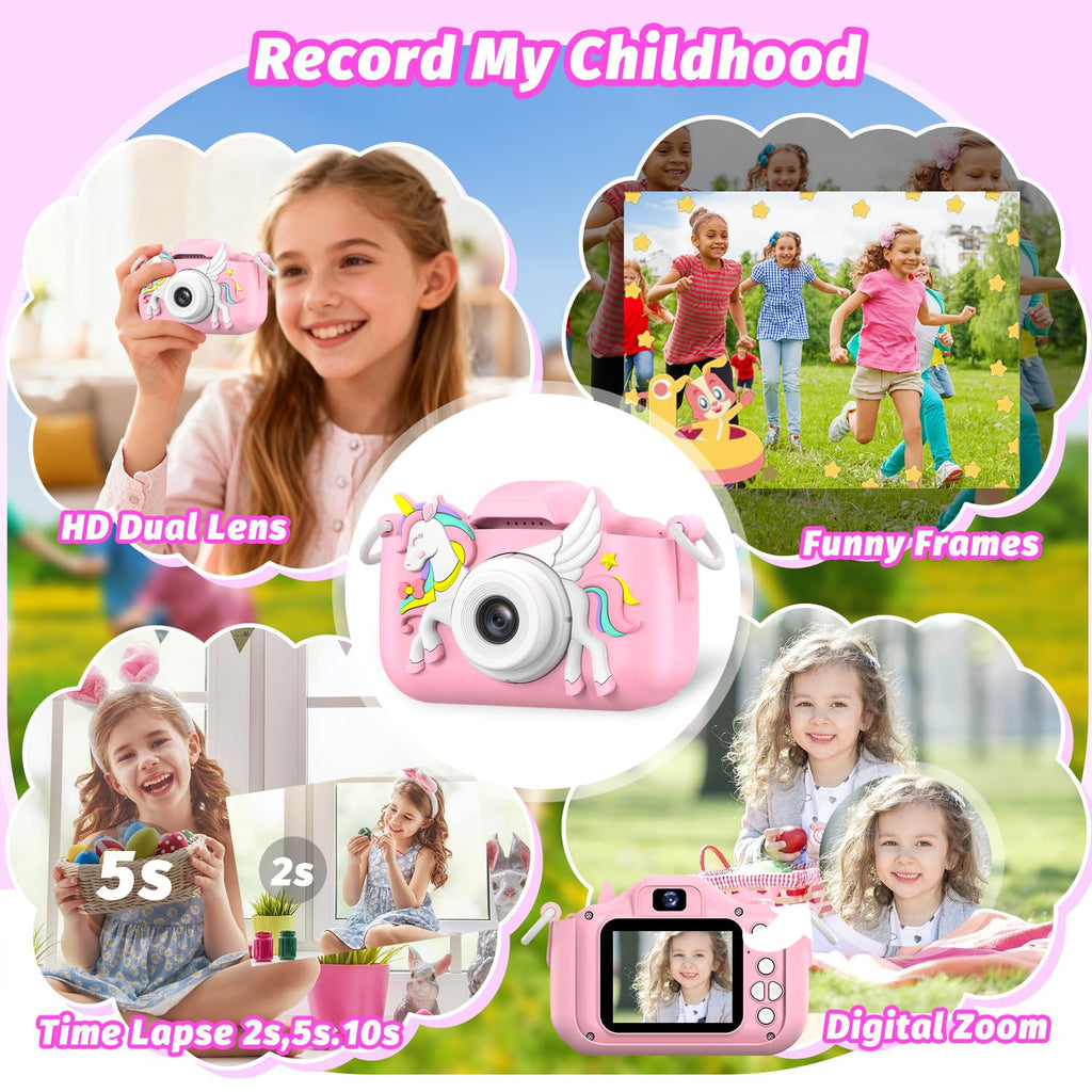 Masterbee Children's Camera Toys for Girls & Boys, 3-12 Years - 1080P HD Video Kids Digital Camera - Perfect for Christmas & Birthday Gifts